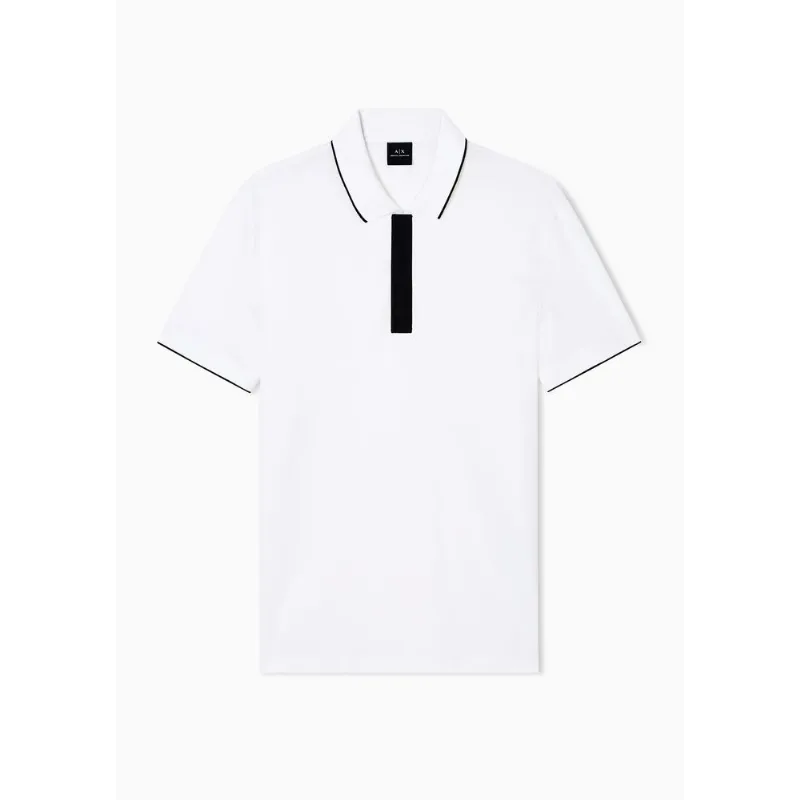 Camisa Polo em Algodão Piquê com Modelagem Slim Off White - XL