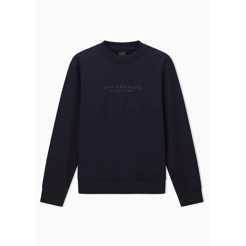 Moletom Gola Redonda com Logo Azul - M