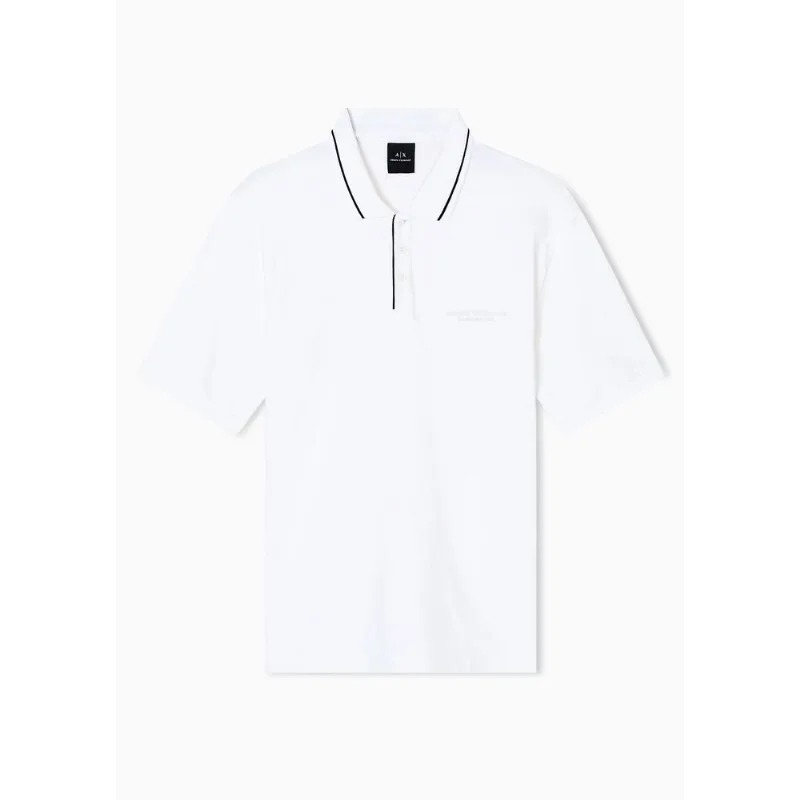 Camisa Polo em Tecido Elástico Algodão Essential Off White - XXL