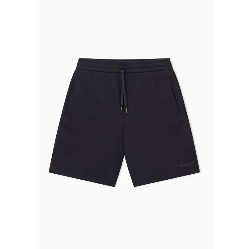 Shorts de Moletom French Terry com Logo Essential Azul - XXL