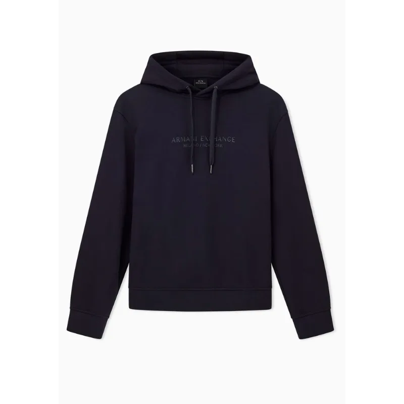Moletom com Capuz Regular Fit Essential em French Terry Azul - XXL