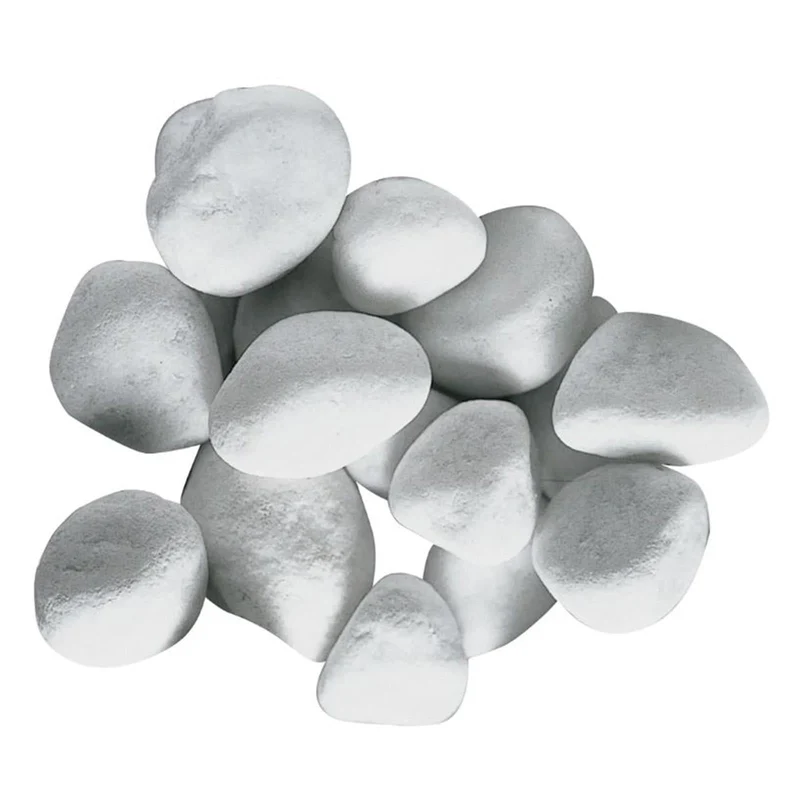 Ciottoli marmo bianco Carrara, sassi decorativi per giardini, 25-40 mm 1 kg
