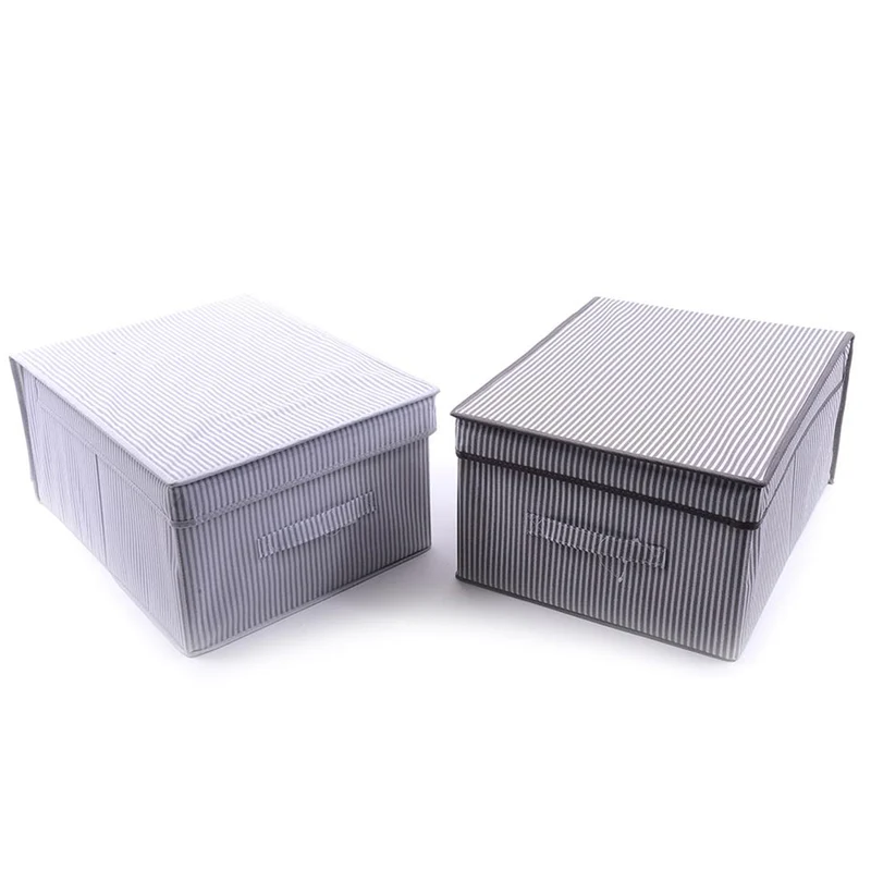 Scatola per vestiti basic rettangolare contenitore salvaspazio box in tnt con manici