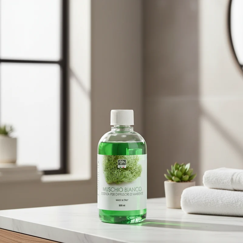 Ricarica "Bouquet" per diffusore di essenze profumazione ambiente da 500 mL made in Italy Muschio Bianco