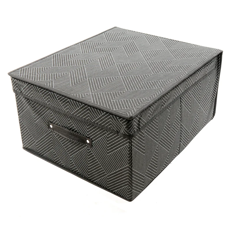 Scatola cambio stagione box in TNT per abiti e biancheria salvaspazio armadio Scuro / 50 x 40 x 25 cm