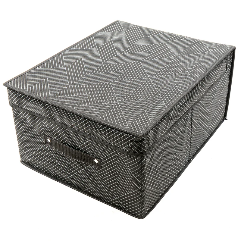 Scatola cambio stagione box in TNT per abiti e biancheria salvaspazio armadio Scuro / 40 x 30 x 18 cm