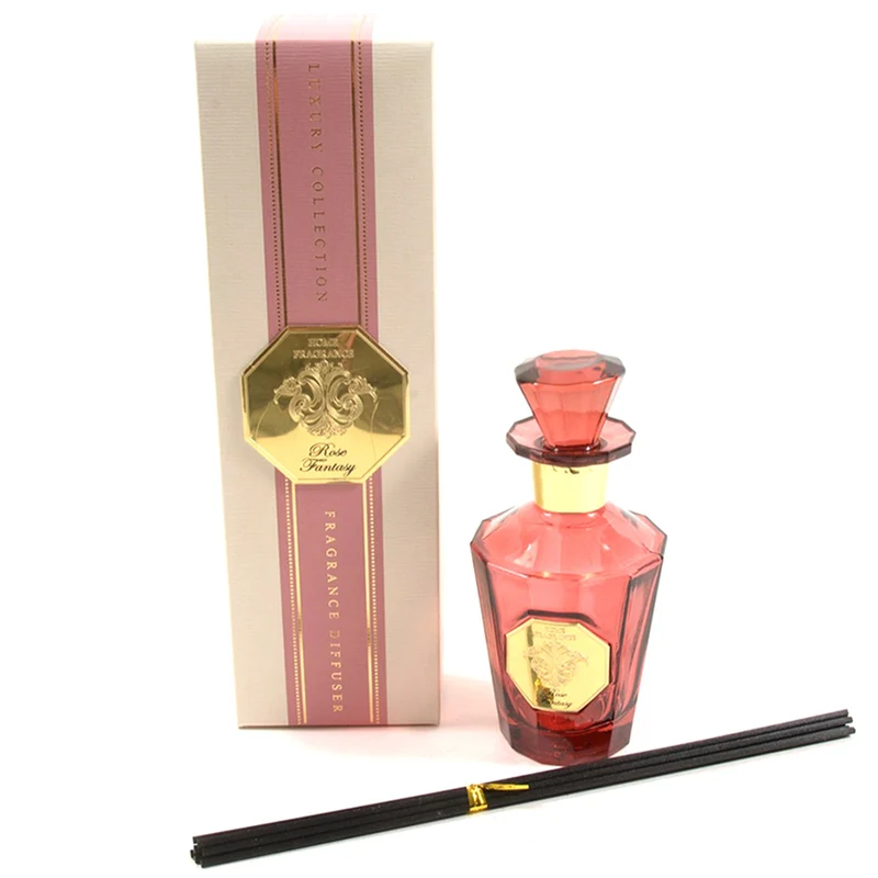 Diffusore di essenza da 230 mL, con scatola regalo e bastoncini, da 9 x 8.5 x h 29 cm Rose Fantasy