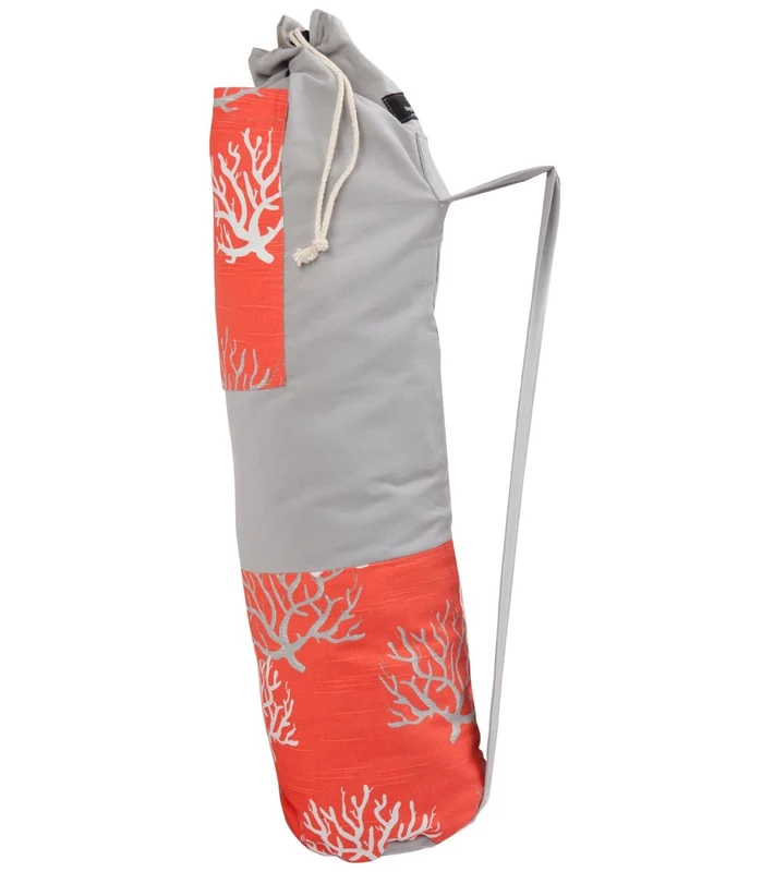 Hugger Mugger Big Tote Yoga Mat Bag Coral