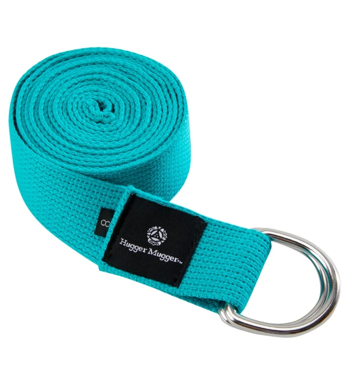 Hugger Mugger D-Ring Cotton Yoga Strap 6' Teal