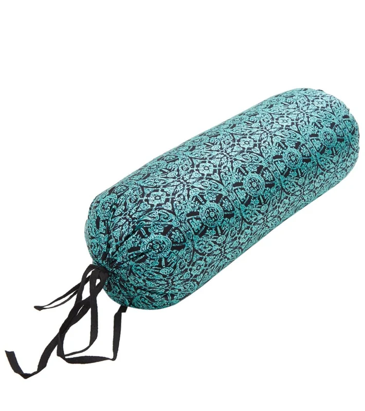 Hugger Mugger Silk Yoga Neck Pillow Boho Teal