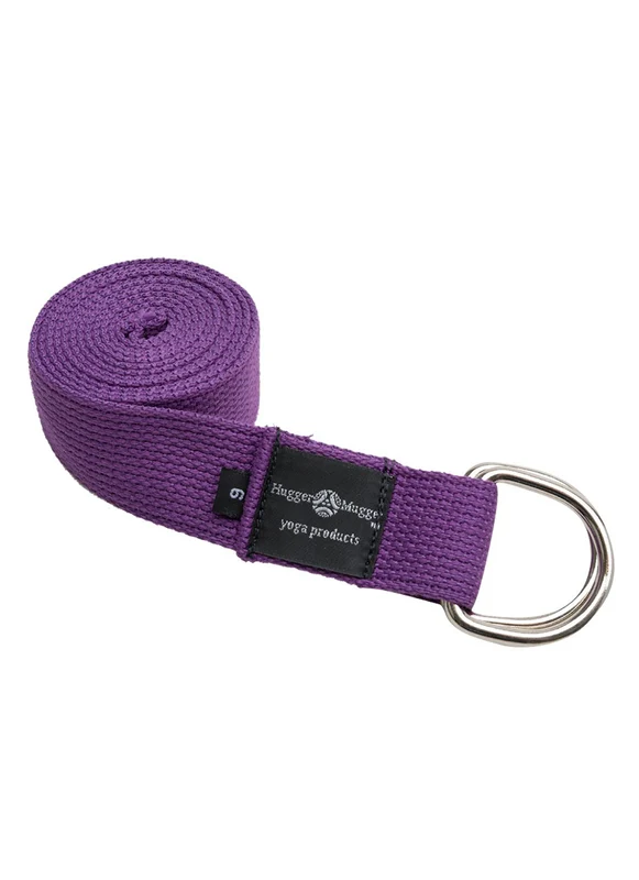 Hugger Mugger D-Ring Cotton Yoga Strap 6' Purple