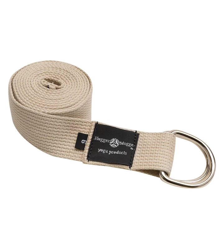 Hugger Mugger D-Ring Cotton Yoga Strap 6' Natural