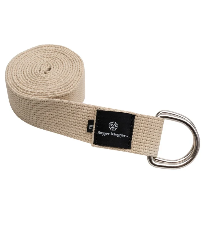 Hugger Mugger D-Ring Cotton Yoga Strap 10' Natural