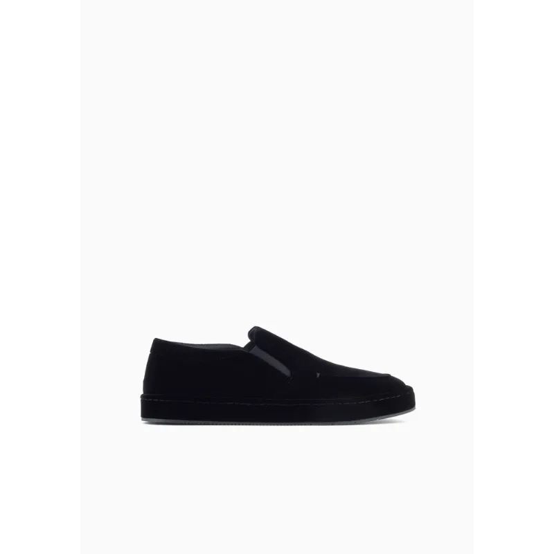 Slip-On em Veludo Giorgio Preto - 9 UK - 40 BR