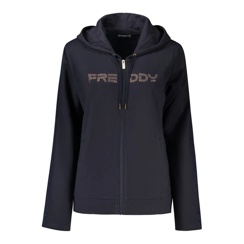 Freddy Blue Cotton Women Sweatshirt S
