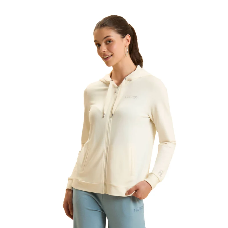 Felpa Donna Freddy Strass Beige L