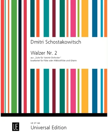 ワルツ 第2番 (「ジャズ組曲 第2番」より)（フルートとギター）／Walzer Nr. 2 aus Suite fur Variete-Orchester (Flute (or Treble Recorder) & Guitar) 楽譜