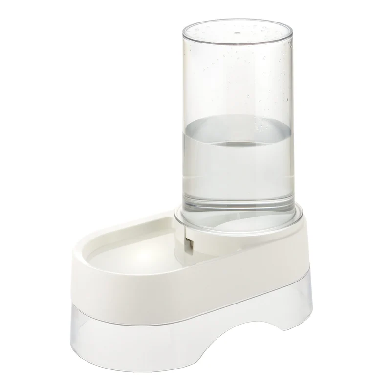 Richell Elevated Gravity Pet Water Dispenser White / 8" x 14" x 15"