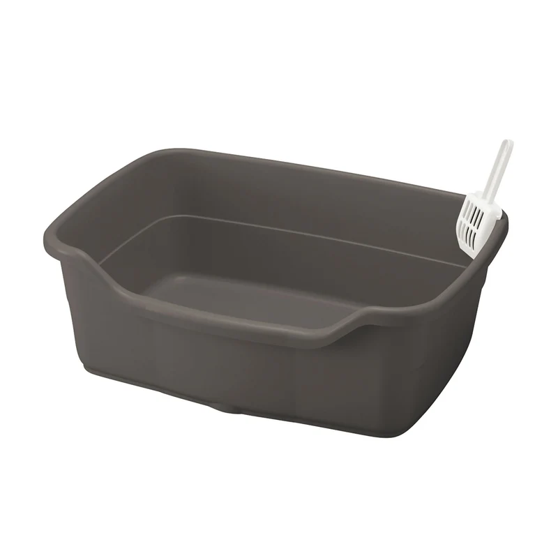 Richell PAW TRAX Wide Cat Litter Pan Brown / 23.5" x 17.5" x 8.5"