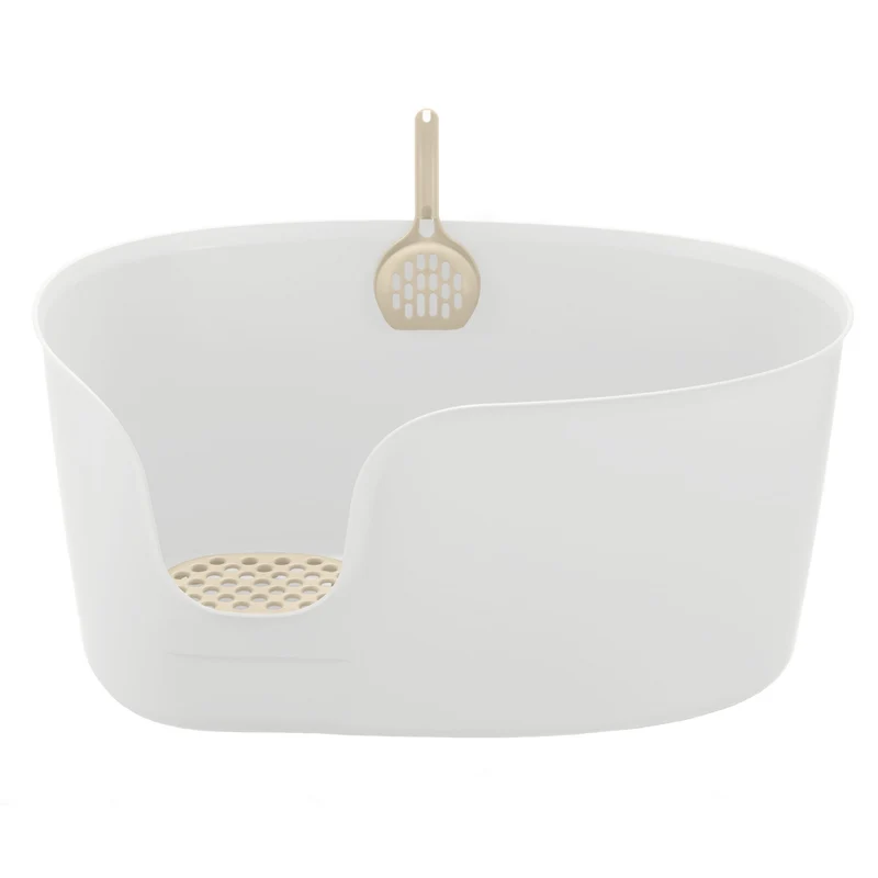 Richell PAW TRAX High Wall Cat Litter Box White / 27" x 18" x 12.5" (X-Large)