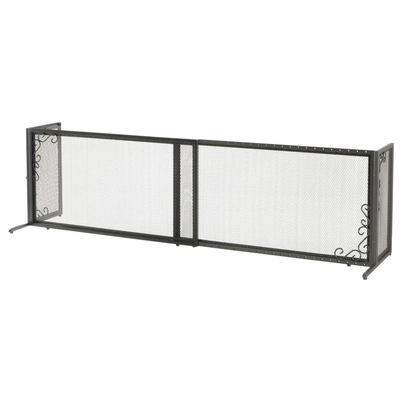 Richell Freestanding Metal Mesh Pet Gate Antique Bronze / 40-71" x 18" x 20" (Large)