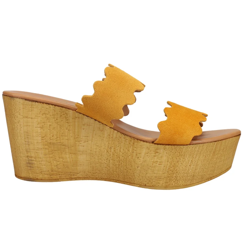 Charlie Platform Wedge Slide Sandals 9 / Medium