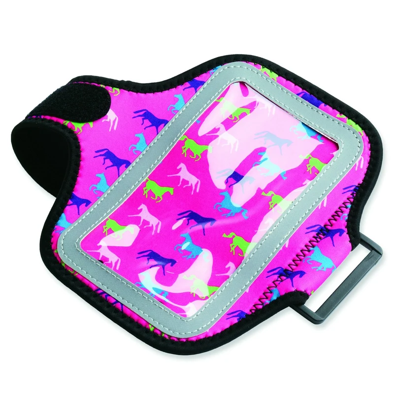 Tek Trek Armband Smartphone Case with Horses Pink