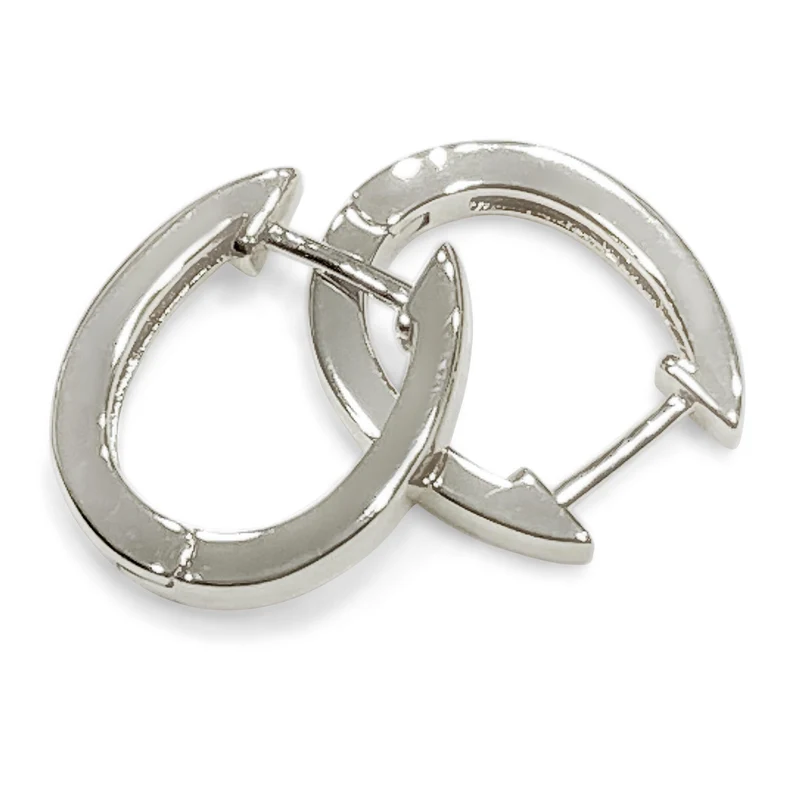 Horseshoe Hinge Earrings Silver Plated