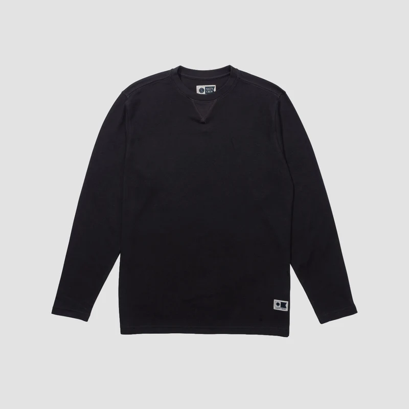 Salty Crew Cast Off Thermal Longsleeve T-Shirt Black Medium
