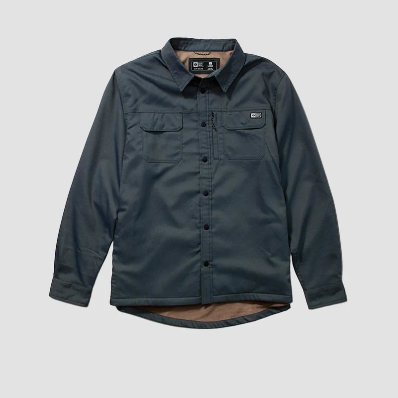 Salty Crew Fathom LS Tech Shacket Midnight Navy Large