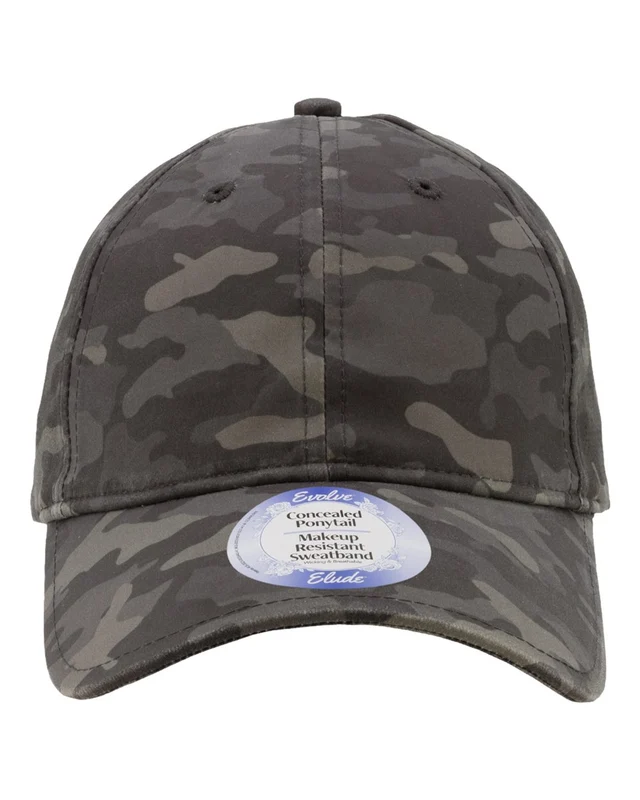 Infinity Her SOPHIE Women's Perforated Performance Cap - Charcoal Camo Camo-Gray / One Size Fits Most