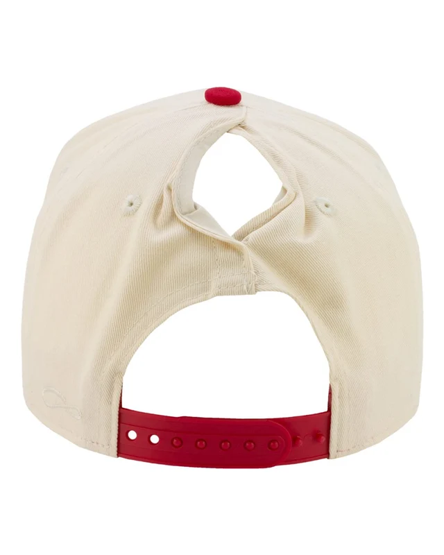 Infinity Her COLBIE Women's Two-Tone Five-Panel Cap - Ivory Red Leopard Camo White Red / One Size Fits Most