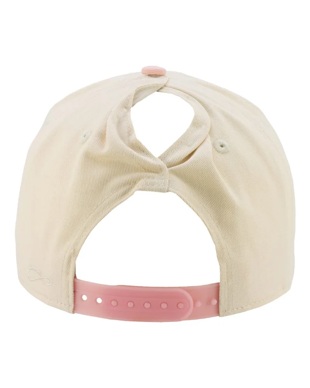 Infinity Her COLBIE Women's Two-Tone Five-Panel Cap - Ivory Peony Leopard Camo White Pink / One Size Fits Most