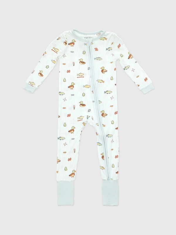 Angel Dear Baby Lake Cuties Convertible Romper 3/6M / IVORY/BLUE