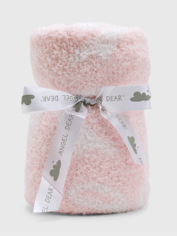 Angel Dear Baby Pink Bow Chenille Blanket O/S / BABY PINK
