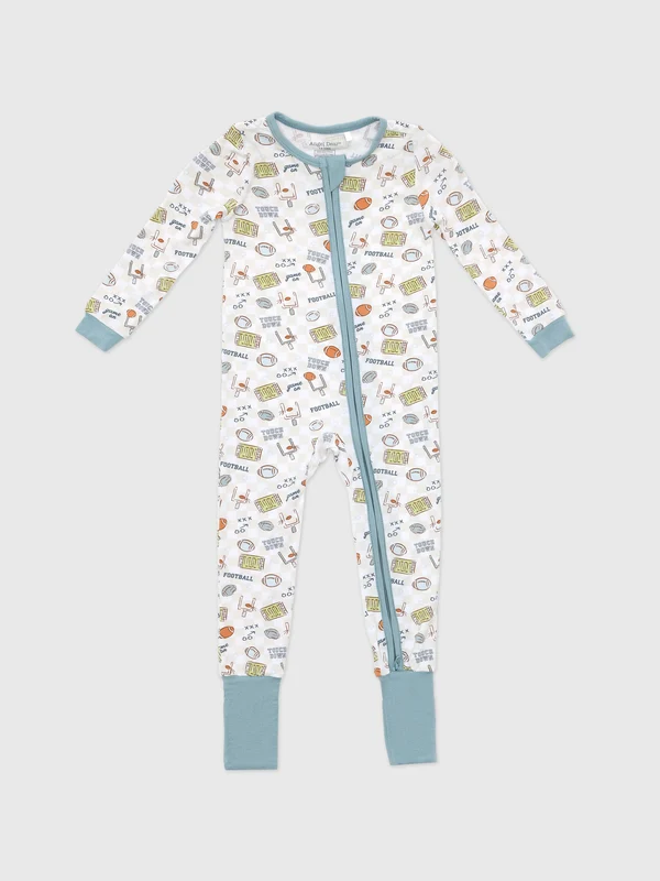 Angel Dear Baby Boys' Football Check Convertible Romper 18/24M / WHITE