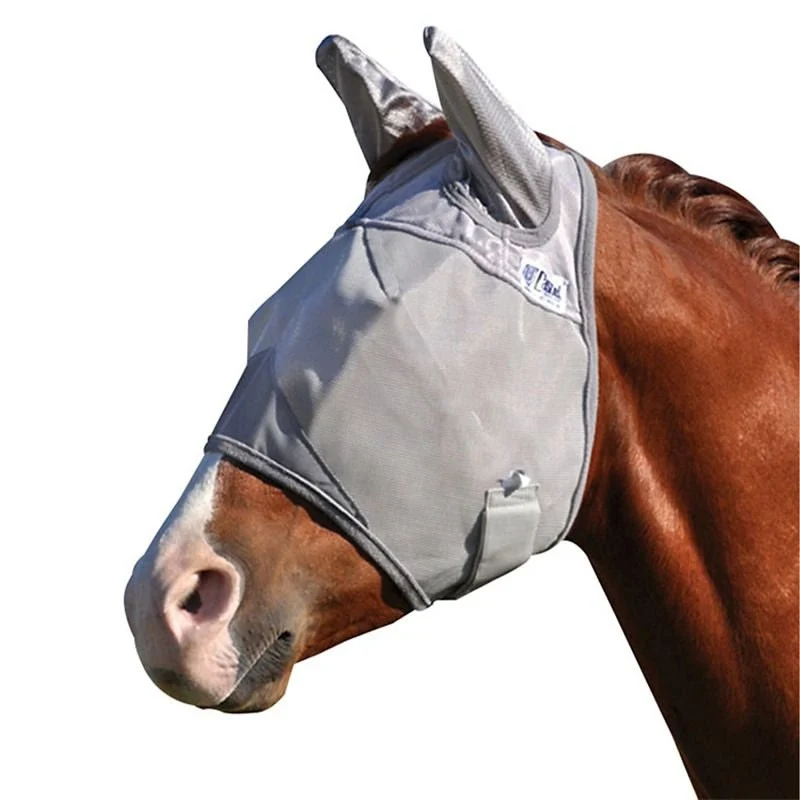 Cashel Crusader Fly Mask with Ears Grey / Warmblood