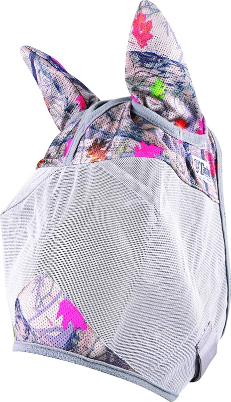 Cashel Crusader Fly Mask In Prints - Standard with Ears Hot Leaf / Horse