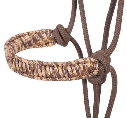 Cashel Braided Rope Halter with Lead Brown Camo