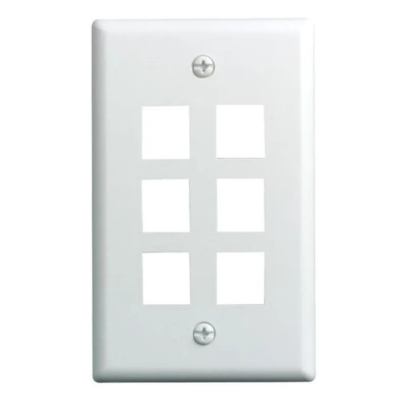 On-Q/Legrand Keystone 1-Gang White Blank Plastic Wall Plate