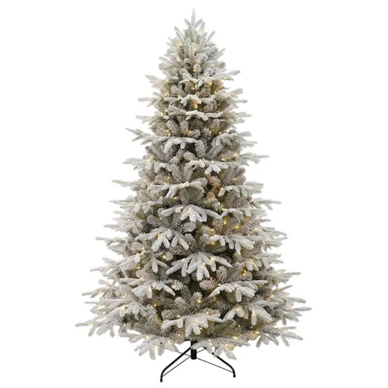 Celebrations BY Landon & Co. Snowy Christmas Tree with 400 Changing Lights - 7.5-ft