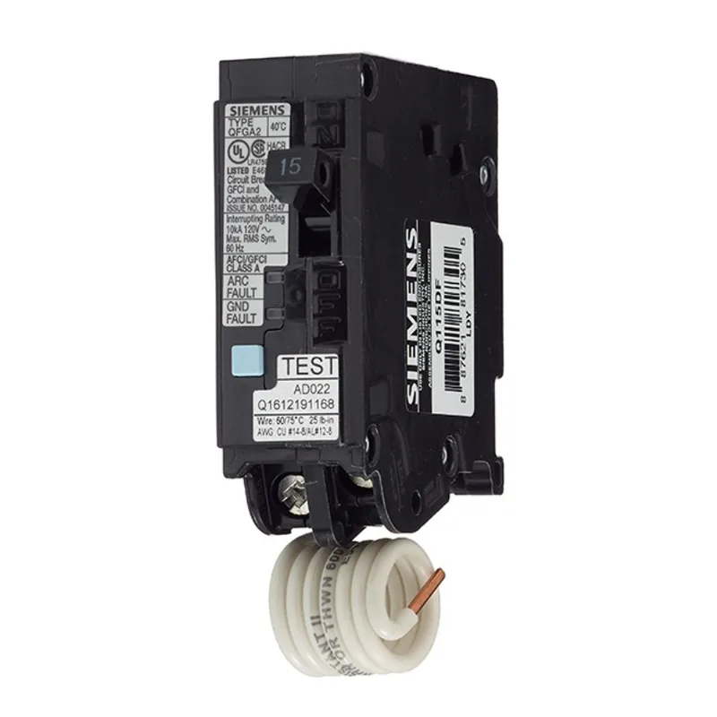 Siemens 15 A 120 V Black GFI/ARC Breaker