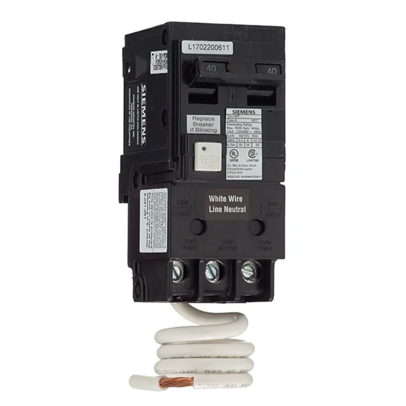 2-Pole 120/240 V AC GFCI Circuit Breaker - 40 A Rated