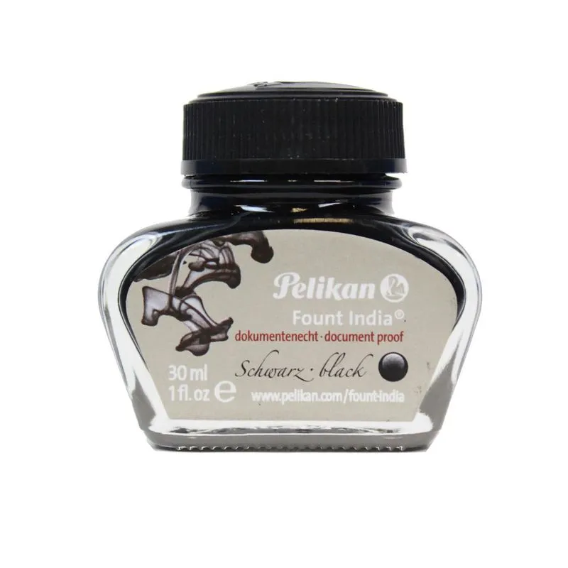 Tinta Para Caneta Tinteiro Pelikan Preta Prova D'água 30ml