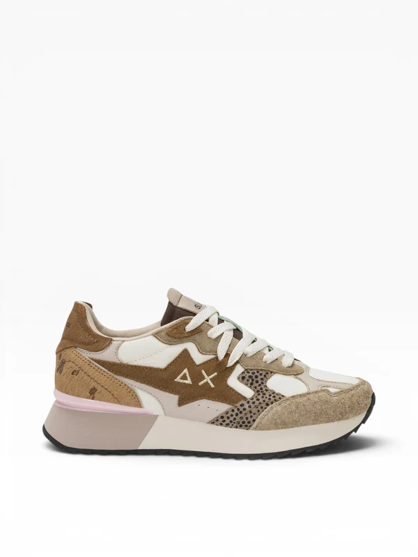 SUN68 Stargirl Multicolor Sneaker Bassa Donna - Z46222 Beige 36
