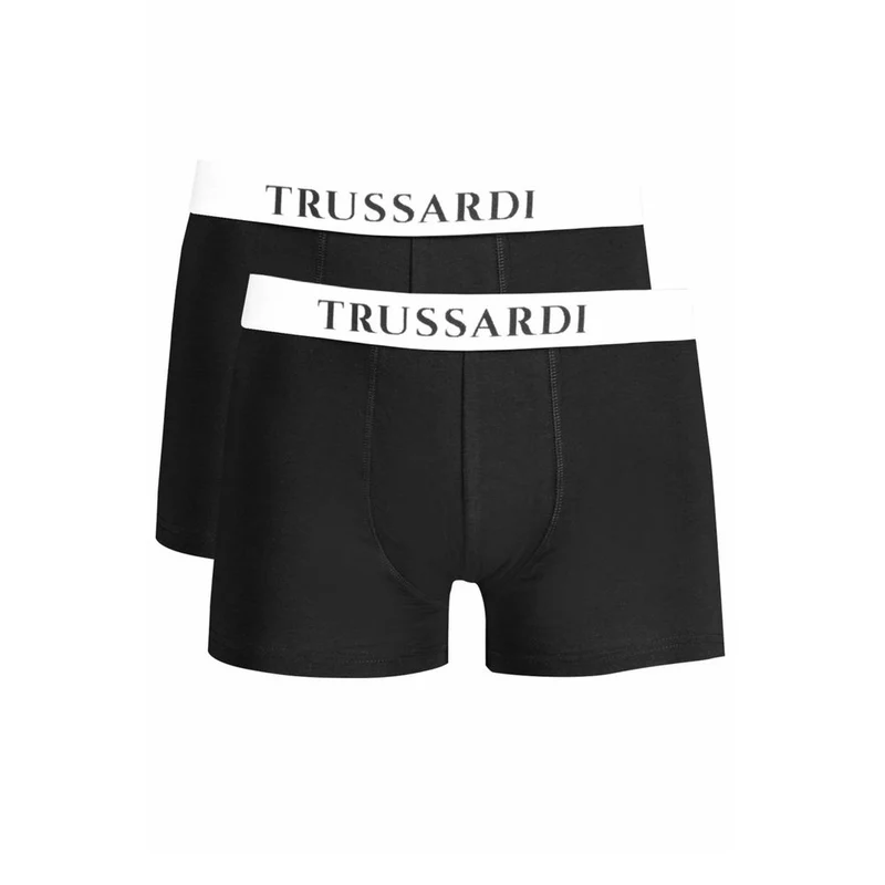 Trussardi Black Cotton Men's Boxer Briefs XXL