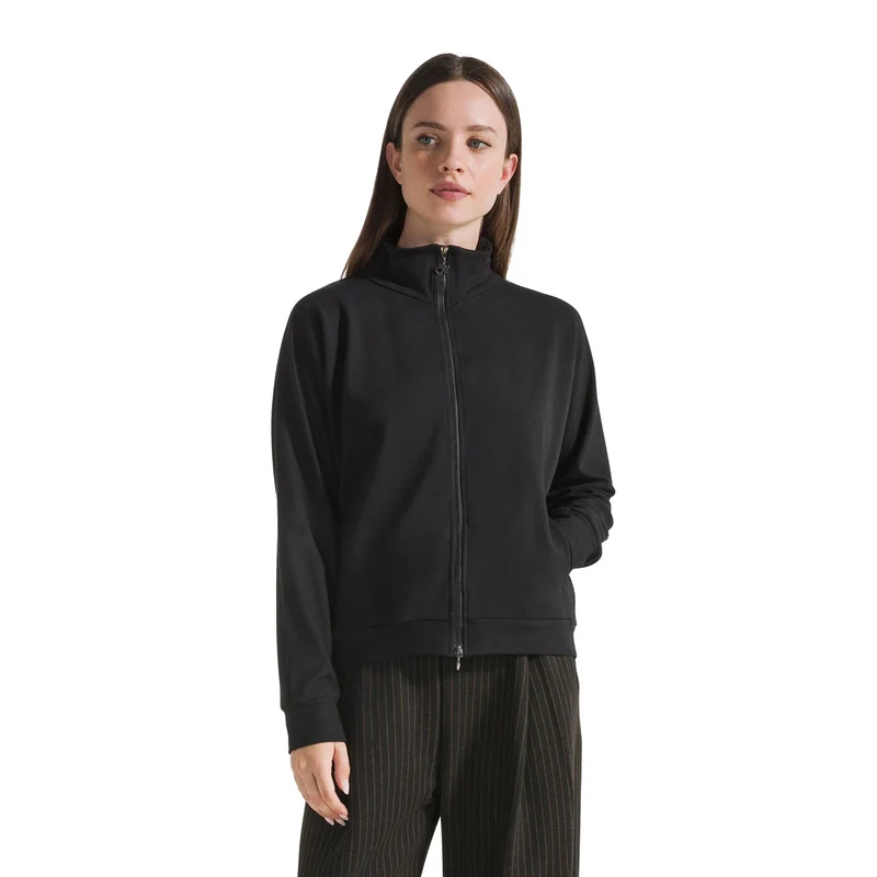 Felpa Donna Deha Zip Nero M