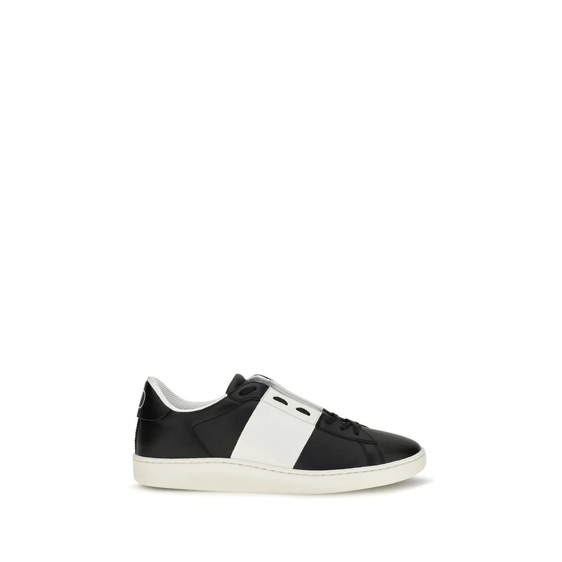 Valentino Garavani Black Calf Leather Bos Taurus Sneakers EU43.5/US10.5