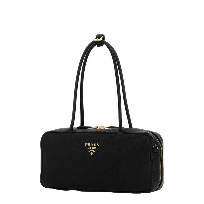 Black Leather Shoulder Bag