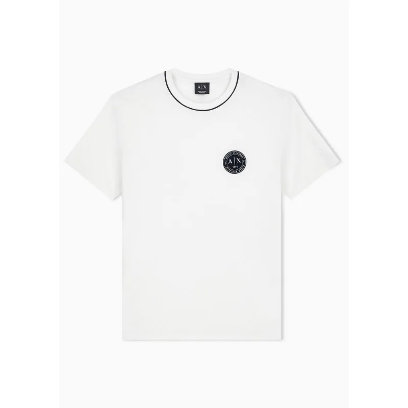 Camiseta Regular Fit em Algodão Jersey Off White - XS